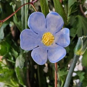 Fleurette 6 pétales bleu clair